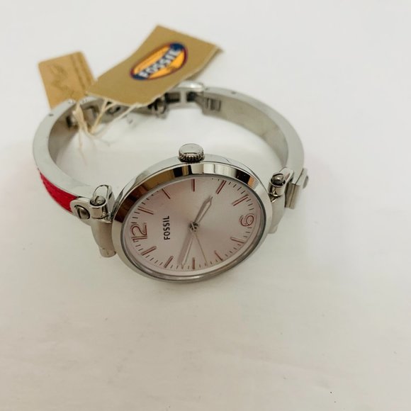 FOSSIL STAINLESS STEEL PINK LEATHER WATCH ES3258 main image 2